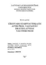 Research Papers 'Līdzsvars starptautiskajās attiecībās. Vai pastāv draudi Latvijas valstiskumam', 1.