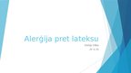 Presentations 'Alerģija pret lateksu', 1.