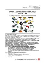 Samples 'Darba aizsardzības instrukcija darbam ar rokas elektroinstrumentiem', 1.