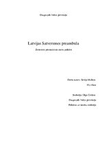 Research Papers 'Latvijas Satversmes preambula', 1.