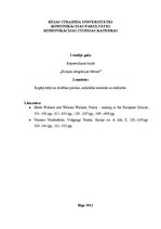 Summaries, Notes 'Eiropas integrācijas vēsture', 1.