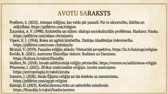 Presentations '8 reliģijas, kas valda pār pasauli', 15.