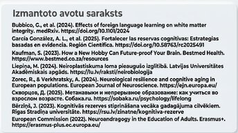 Presentations 'Kāpēc mūžizglītība palīdz uzturēt smadzeņu elastību', 15.