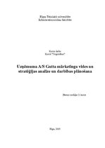 Research Papers 'Uzņēmuma AS "Gutta" mārketinga vides un stratēģijas analīze un darbības plānošan', 1.