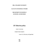 Summaries, Notes 'The European Union Fisheries Policy', 1.