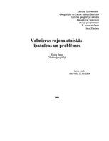 Research Papers 'Valmieras rajona etniskās īpatnības un problēmas', 1.