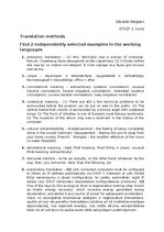 Summaries, Notes 'Translation methods', 1.