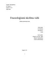 Research Papers 'Frazeoloģismi skolēnu vidū', 1.