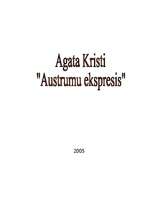 Research Papers 'Agata Kristi "Austrumu Ekspresis"', 1.