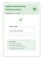 Samples 'Dabaszinības – daba, vide un apkārtējā pasaule', 1.