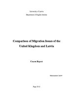 Research Papers 'Comparison of Migration Issues of the United Kingdom and Latvia', 1.