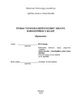 Term Papers 'Veselīgs dzīvesveids” apguve dabaszinībās 3. klasē', 1.