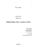 Research Papers 'Inflācija Baltijas valstīs - prognozes un fakti', 1.