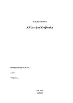 Practice Reports 'Prakses pārskats a/s "Latvijas Krājbanka"', 1.