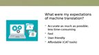 Presentations 'Final thoughts on machine translation', 2.