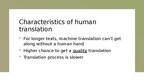 Presentations 'Final thoughts on machine translation', 6.