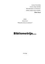 Research Papers 'Bibliometrija', 1.