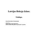 Research Papers 'Latvijas hokeja izlase', 1.