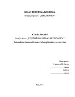 Research Papers 'Fotosalona ekonomiskās darbības plānošana un analīze', 1.