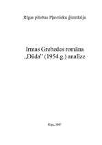 Summaries, Notes 'Irmas Grebzdes romāna "Dūda" analīze', 5.