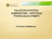 Presentations 'Paliatīvās aprūpes humānistiski - kristīgās psiholoģijas pamati', 1.