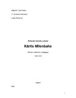 Research Papers 'Kārlis Mīlenbahs, latviešu pedagogs un valodnieks', 1.