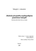 Research Papers 'Alkohola pieejamība nepilngadīgiem jauniešiem Salaspilī', 1.