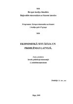 Research Papers 'Ekonomiskā situācija un problēmas Latvijā', 1.