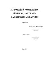 Research Papers 'Vardarbīgā noziedzība - jēdziens, saturs un raksturojums Latvijā', 1.