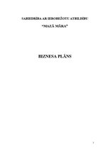 Business Plans 'SIA “Mazā Māra”', 2.