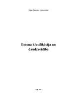 Research Papers 'Betona klasifikācija un daudzveidība', 1.