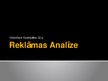 Presentations 'Reklāmas analīze', 1.