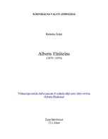 Research Papers 'Alberts Einšteins', 1.