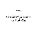 Research Papers 'LR ministriju uzbūve un funkcijas', 1.