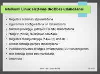 Presentations 'Linux drošība', 20.