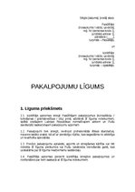 Samples 'Pakalpojumu līgums', 1.