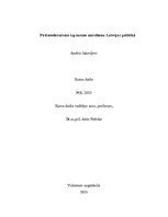 Research Papers 'Postmodernisma izpausme mūsdienu Latvijas politikā', 1.
