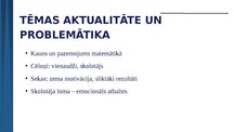 Presentations 'Negative Emotions in The Mathematics Classroom: Shame and Humiliation Amongst Hi', 2.