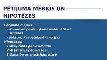 Presentations 'Negative Emotions in The Mathematics Classroom: Shame and Humiliation Amongst Hi', 4.