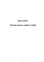Research Papers 'Tūrisma nozares analīze Latvijā', 1.