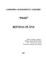 Business Plans 'Biznesa plāns SIA "Pūdži"', 1.