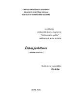 Essays 'Ētikas problēmas', 1.