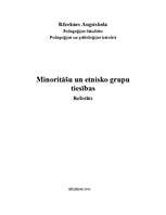 Research Papers 'Minoritāšu un etnisko grupu tiesības', 1.