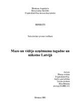 Research Papers 'Mazo un vidējo uzņēmumu tagadne un nākotne Latvijā', 1.