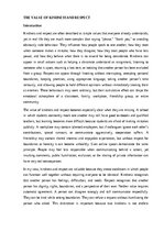 Essays 'The value of kindness and respect', 1.