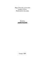 Research Papers 'Aminoskābe', 1.