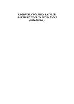 Research Papers 'Reģionālā politika Latvijā: raksturojums un problēmas (2004.-2009.g.)', 1.