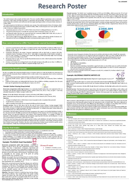 Presentations 'Research poster on social economy', 1.