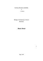 Research Papers 'Black Metal vēsture un stilistika', 1.