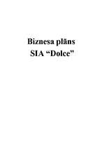 Business Plans 'SIA "Dolce"', 1.